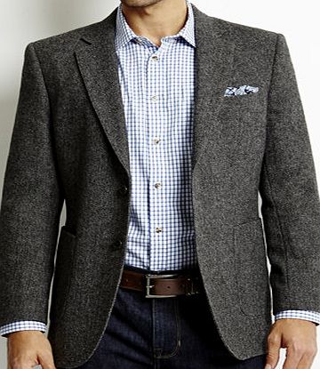 Bhs Grey Herringbone Regular Fit Blazer with Wool,