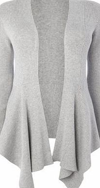 Bhs Grey Marl Waterfall Cardigan, grey marl 587363941