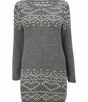 Bhs Grey Multi Slash Neck Dress, grey multi 588425273