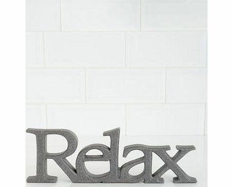 Bhs Grey Resin Relax Word, grey 1925180870