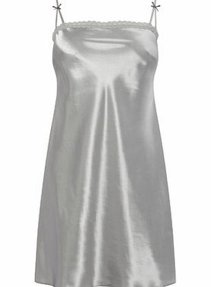 Bhs Grey Satin Plain Short Chemise, grey 733310870