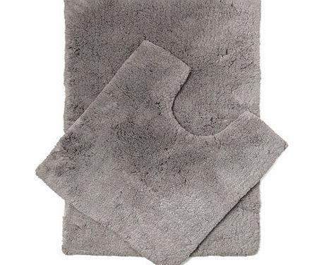 Bhs Grey Ultimate Bath and Pedestal Mats Range, grey