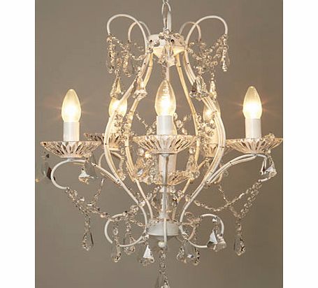Hermione 6 light chandelier, white 9745780001