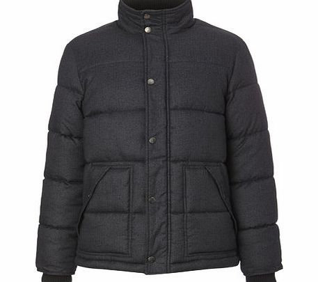 Bhs Herringbone Puffer Jacket, Grey BR56A08FGRY