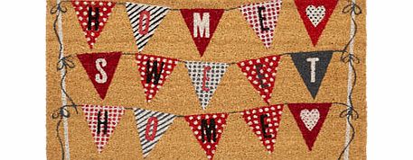 Home sweet home bunting non-slip coir doormat,