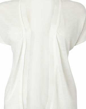 Bhs Ivory Chiffon Trim Cardigan, ivory 588520904