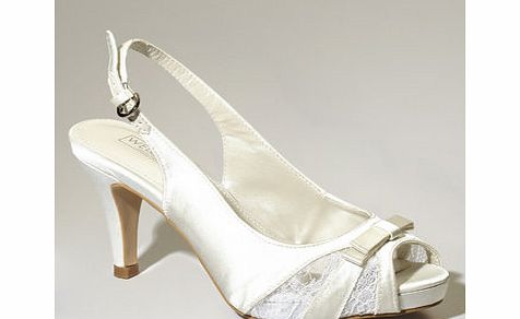 Bhs Ivory Dawn Lace Insert Platform Shoes, ivory