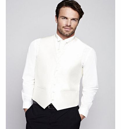 Ivory Diamond Print Cravat, White BR66W21EWHT