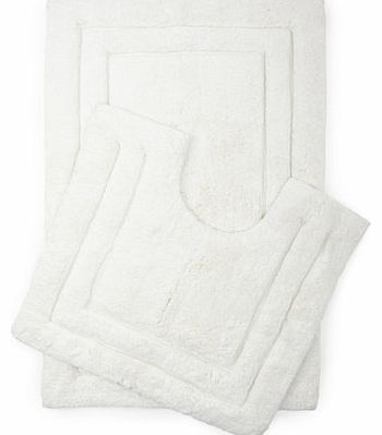 Ivory Egyptian cotton plush mats, ivory 1942760904