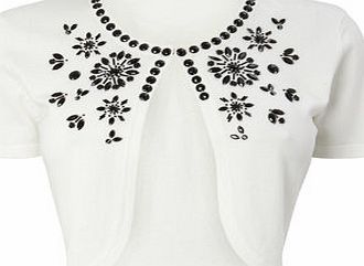 Bhs Ivory Embelished Occasion Shrug, ivory 588180904