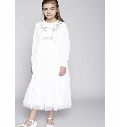 Bhs Ivory Jewelled Cardigan, ivory 6505440904