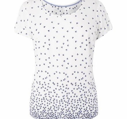 Bhs Ivory Print Woven Tee, ivory 3391730904