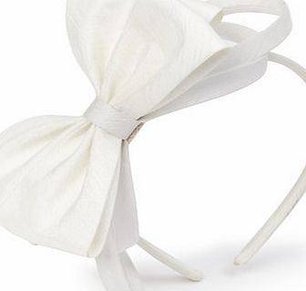 Bhs Ivory Satin Bow Headband, ivory 6610920904