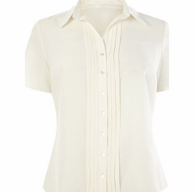 Bhs Ivory Short Slleved Chiramen Shirt, ivory