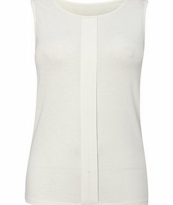 Bhs Ivory Sleeveless Shell Jersey Top, ivory