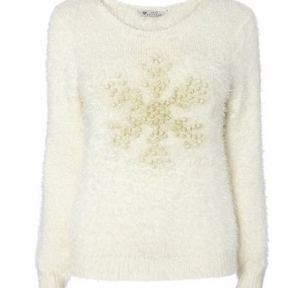 Bhs Ivory Snowflake Jumper, ivory 587050904