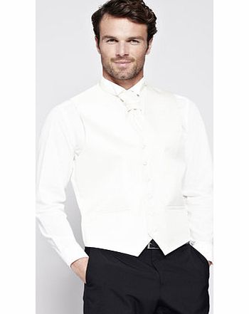 Ivory Zigzag Cravat, White BR66W22GWHT