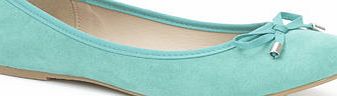 Bhs Jade Ballerina Pumps in Microsuede, jade