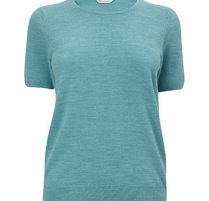 Bhs Jade Supersoft Short Sleeve Crew Jumper, jade