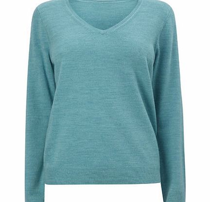 Bhs Jade Supersoft V Neck Jumper, jade 586007879