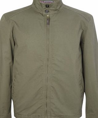 Bhs Khaki Funnel Neck Harrington Jacket, Green
