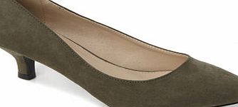 Bhs Khaki Kitten Heel Court Shoes, khaki 2845370720