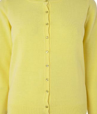Bhs Lemon Supersoft Crew Cardigan, lemon 586049182
