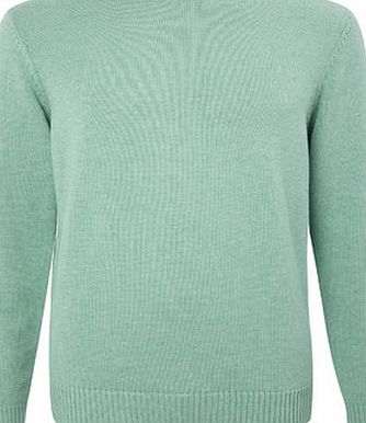 Bhs Light Green Cotton Rich Crew Neck Jumper, Green