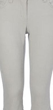 Bhs Light Grey Stretch Twill Crop, light grey