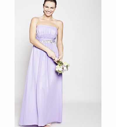 Bhs Lilac Daisy Long Bridesmaid Dress, lilac