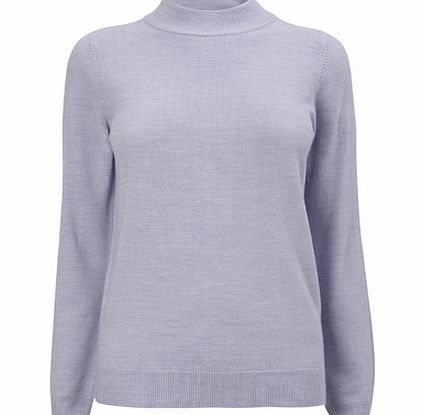 Bhs Lilac Marl Supersoft Turtle Neck Jumper, lilac