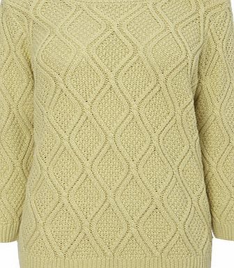Bhs Lime Diamond Cotton Jumper, lime 587491367