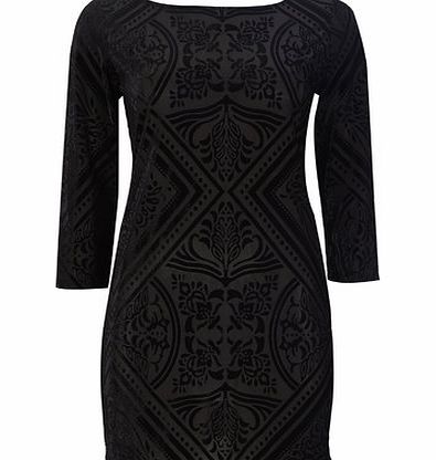 Bhs Long Length Black Textured Tunic, black