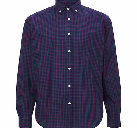Bhs Long Sleeve Check Shirt, Navy BR51C14FNVY