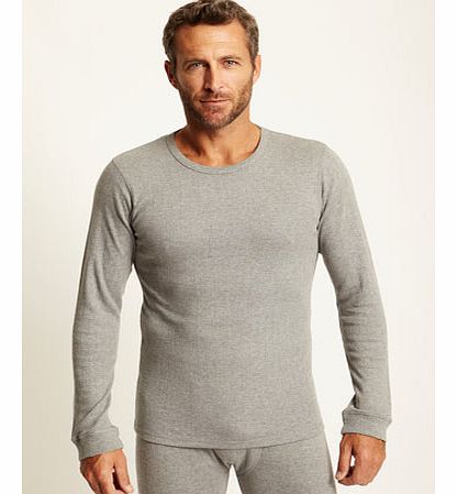 Bhs Long Sleeve Grey Marl Thermal, GREY MARL