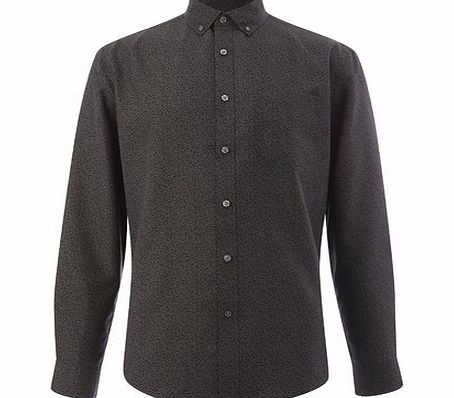 Bhs Long Sleeve Printed Shirt, Grey BR51P23FGRY