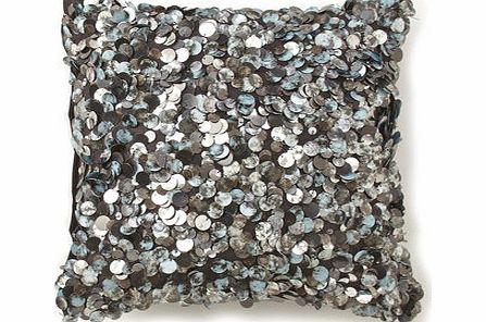 Luxe Large Sequin Cushion, dark grey 1861890491