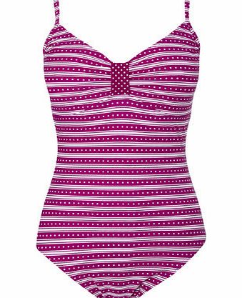 Bhs Magenta And White Great Value Spot Stripe