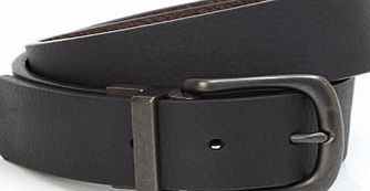 Bhs Mens Black Casual Reversible Leather Belt, Black
