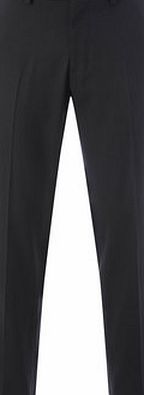 Bhs Mens Black Stripe Slim Fit Trousers, Black