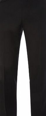 Bhs Mens Black Twill Slim Fit Trousers, Black