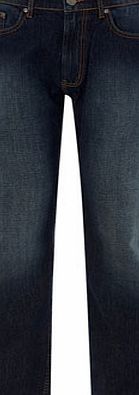 Bhs Mens Blue Regular Fit Jeans with Stretch, Blue