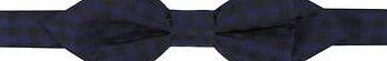 Bhs Mens Burton Blue Gingham Bow Tie, MID BLUE
