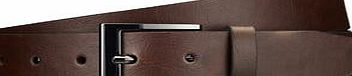 Bhs Mens Burton Brown Gunmetal Buckle Belt, Brown