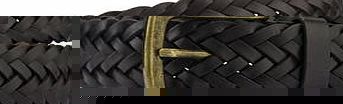 Bhs Mens Burton Brown Leather Weave Belt, Brown