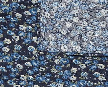 Bhs Mens Burton Green Floral Pocket Square, MID