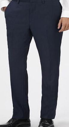 Bhs Mens Burton Steel Blue Slim Fit Suit Trousers,