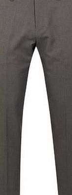 Bhs Mens Grey Sharkskin Slim Fit Trousers, Grey