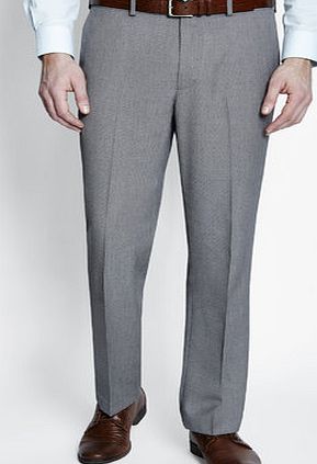 Bhs Mens Natural Birdeye Regular Fit Trousers, Cream