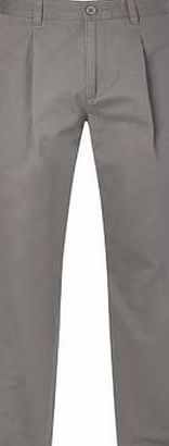 Bhs Mens Smoke Grey Pleat Front Chinos, SMOKE